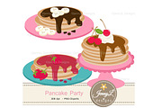 Pancake Digital Papers & Clipart, a Pattern Graphic by JennyL Designs (Thumbnail 3 of 6)