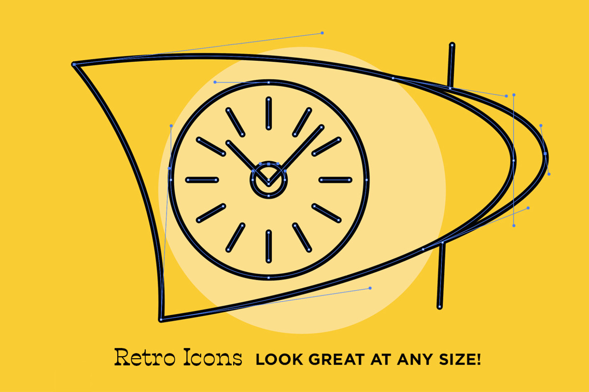 Retro Line Icons, an Outline Icon by The Goods