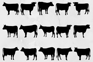 Cow Silhouette SVG, an Animal Illustration by newminddesign