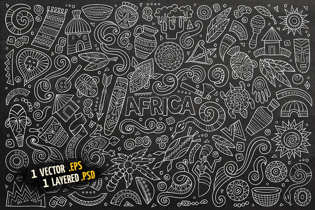 Africa Objects & Elements Set, an Object Graphic by BALABOLKA (Photo 4 of 4)