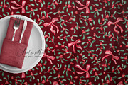 Christmas Mistletoe Seamless Pattern, a Pattern Graphic by SirenaArt (Thumbnail 8 of 16)
