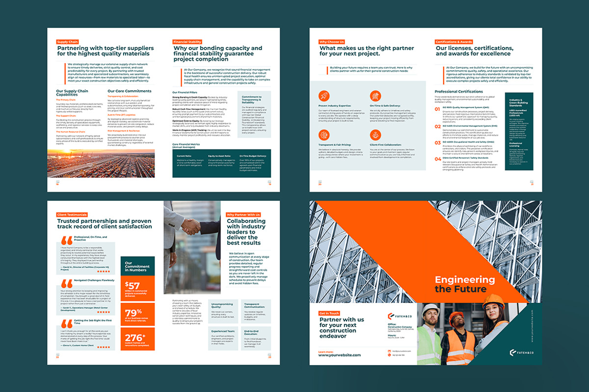 Construction Company Profile, a Brochure Template by FathurFateh (Photo 4 of 4)