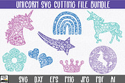 Unicorn Mandala SVG Bundle, an Illustration by OldMarket Designs (Thumbnail 1 of 6)