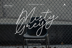 Misty Grey - Elegant Script
