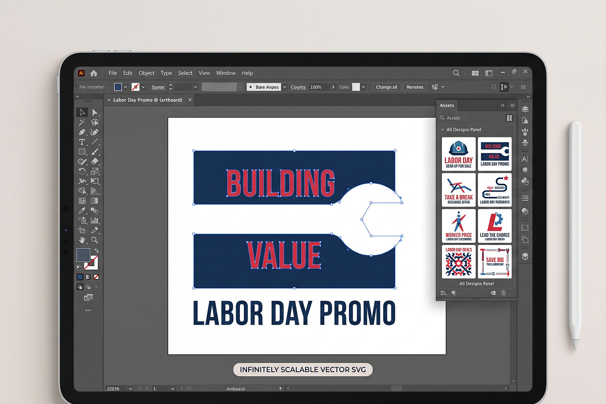 Labor Day Minimalist Promo Icon Set, an Object Graphic by NH graphic (Photo 2 of 3)