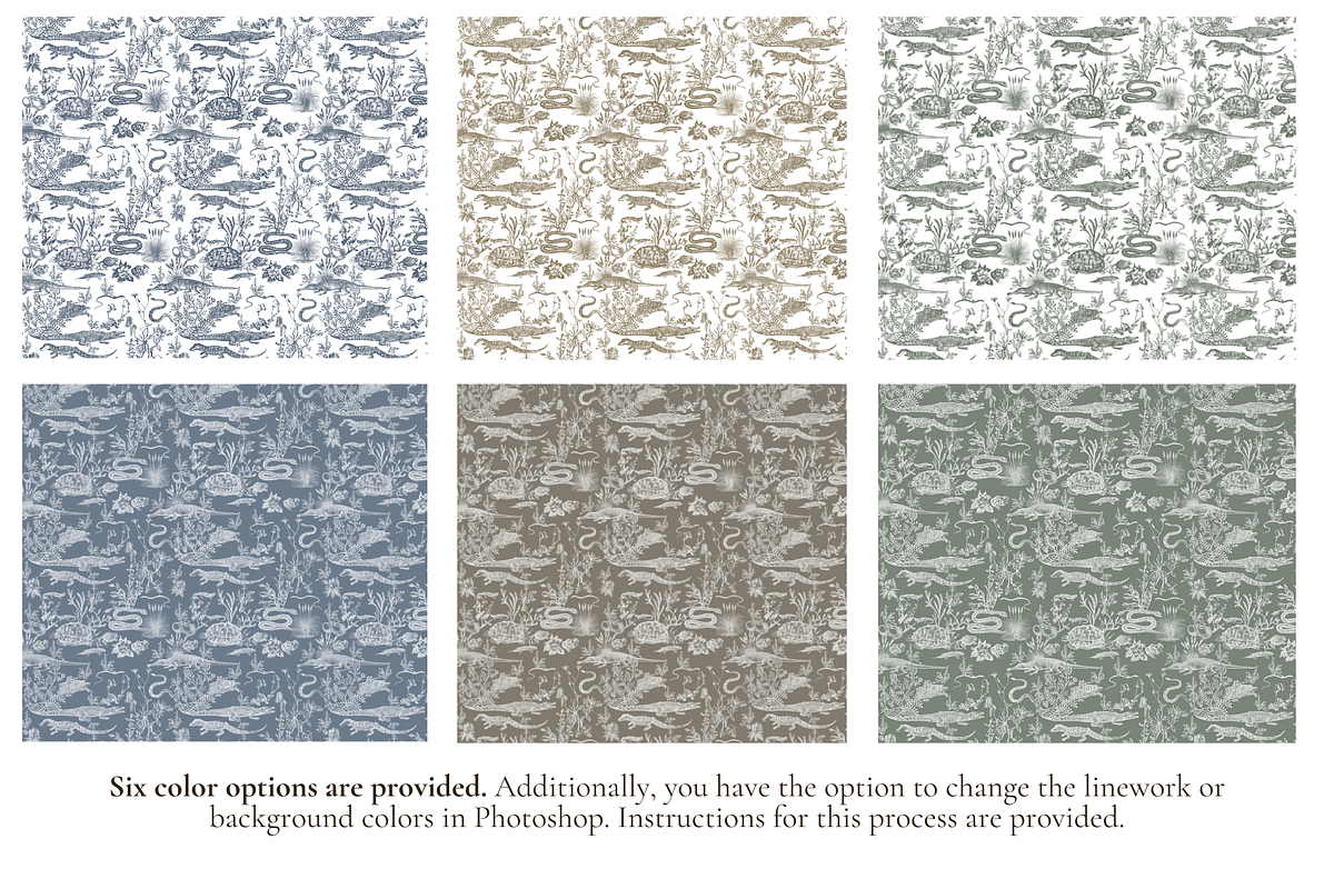 Swamp Toile de Jouy Pattern, a Pattern Graphic by Hughes Studio (Photo 2 of 7)