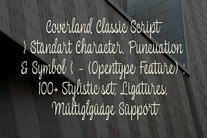 ED Coverland - Classic Script Font