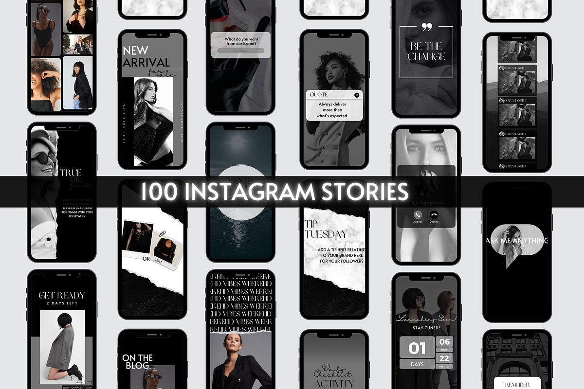 Luxe Black & White Instagram Template