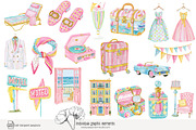 125 vintage holiday clip art, a Seasonal Illustration by Poppy Lane Studio (Thumbnail 3 of 11)