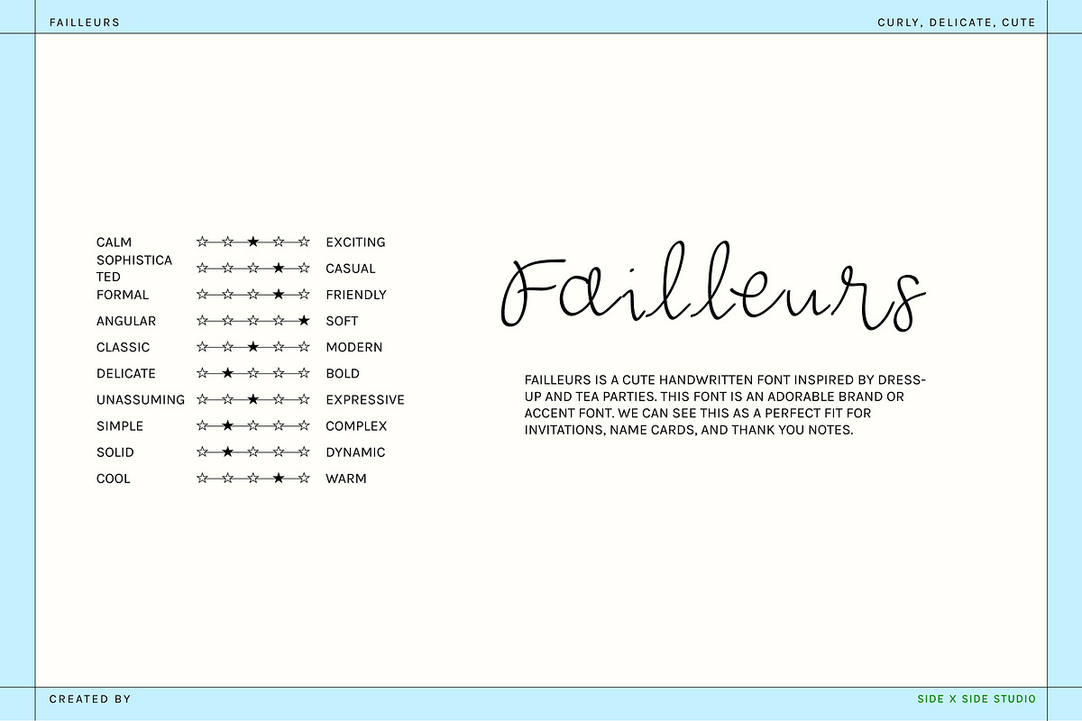Failleurs Handwritten Font + Icons, a Handwritten Font by Side X Side Studio (Photo 4 of 5)
