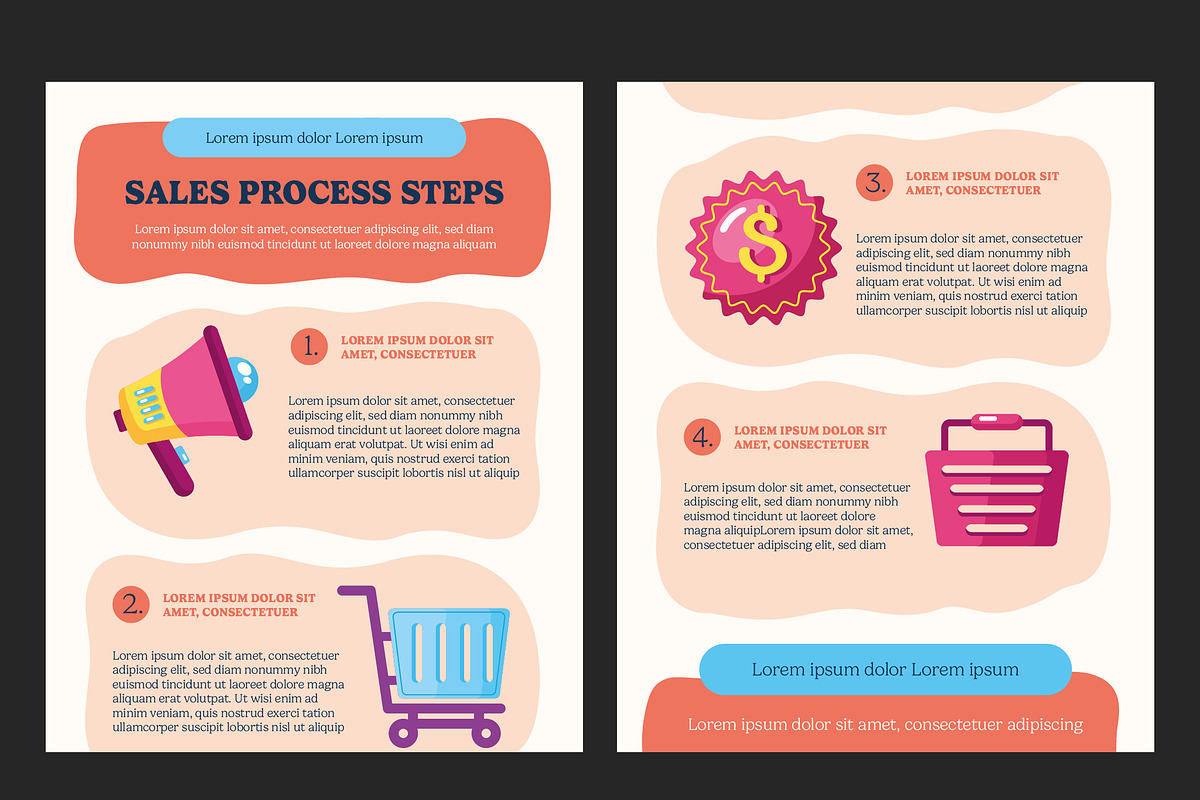 Sales Process Steps Infographic, a Templates & Theme by studiogstock (Photo 2 of 2)