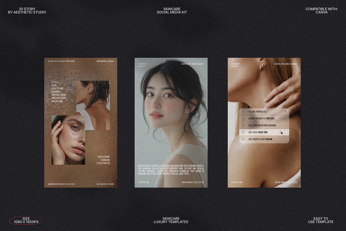 Skincare Canva Stories for Instagram preview 5