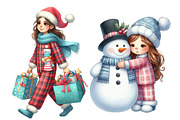 Quirky Christmas Girl Clipart, an Illustration by Designworld (Thumbnail 5 of 6)