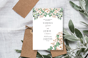 Pink Flower  Wedding Invitation, an Invitation Template by Weddinginvitation by Fati (Thumbnail 2 of 2)