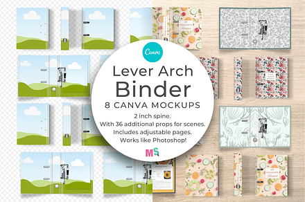 Lever Arch Binder Canva Mockup