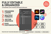 Boxy T-Shirt Tech Pack Template, a Graphic by S.i. Graphics (Thumbnail 4 of 4)