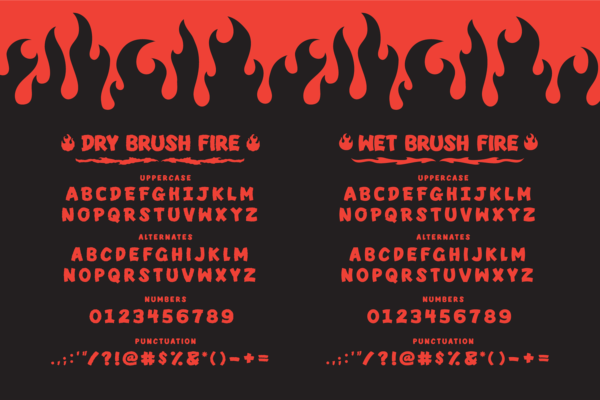 Brush Fire Font Family, a Font by Brethrendesignco (Photo 2 of 4)