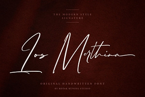Signature Script Font - Los Merthina