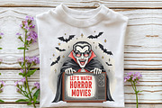 Let's Watch Horror Movies Halloween, an Illustration by DreamCafeArt (Thumbnail 3 of 7)