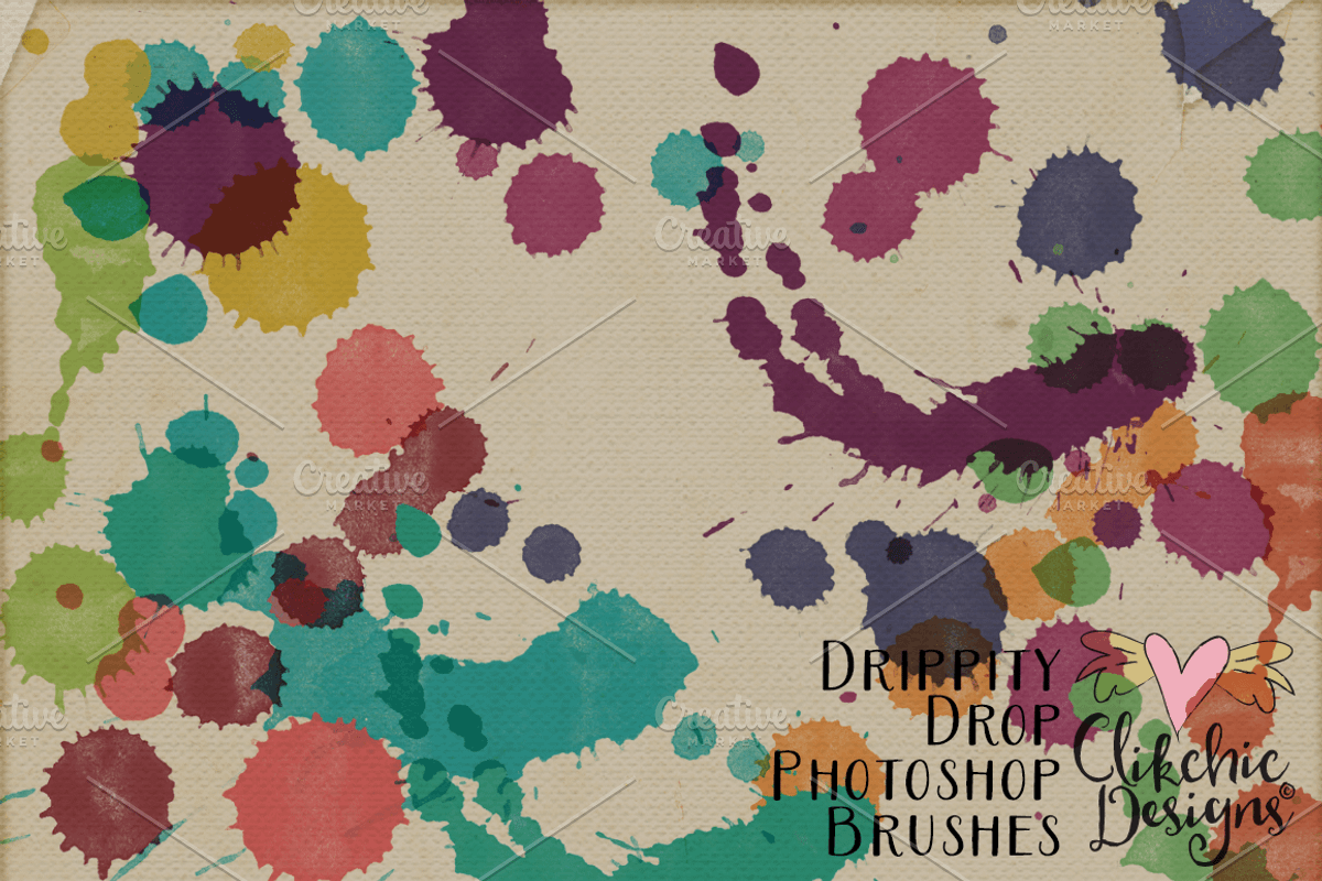 Drippity Drop Photoshop Brushes preview 6