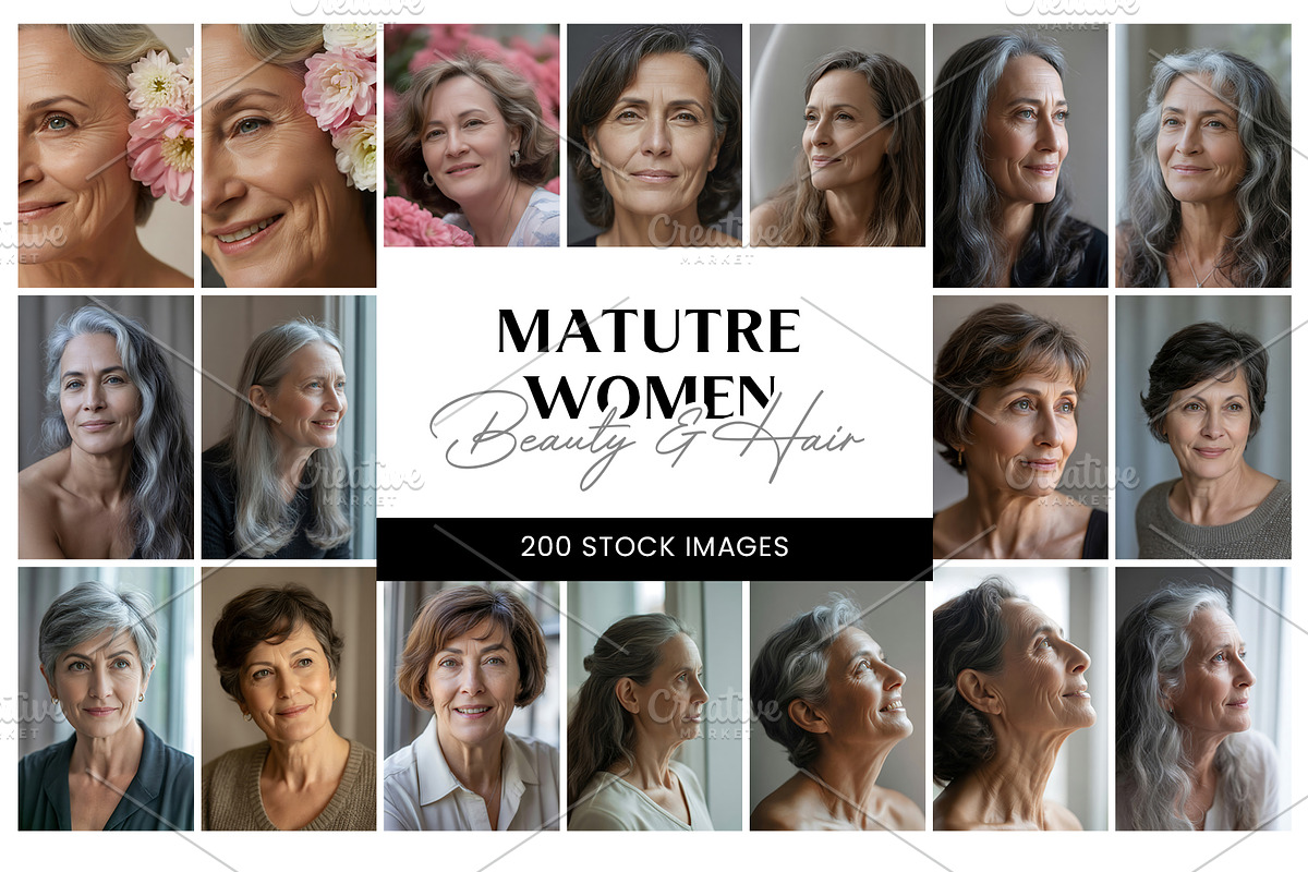 Diverse Mature Women Beauty & Hair, a Beauty & Fashion Photo by gstudiovect21 (Photo 1 of 5)