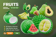 Fruits 3D Icon Pack, an Object 3D Model by Haps Space (Thumbnail 1 of 4)