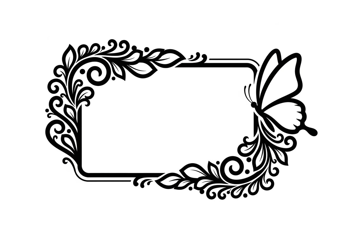 Butterfly Floral Vintage Frame Bundl, an Illustration by Creativeshirt (Photo 42 of 51)