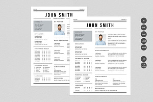 Newspaper Style Resume Template