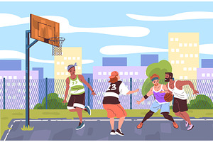 Outdoor basketball match. Basketball, a Sport Illustration by Stock-Smart-Start