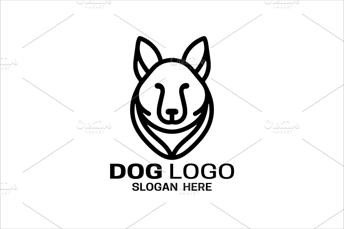 Minimal Outline Dog Logo, a Branding & Logo Template by Vectorium Studio (Photo 1 of 2)