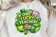 Lucky Teacher St Patrick’s Day PNG,, a Graphic by Vector Portal (Thumbnail 6 of 7)