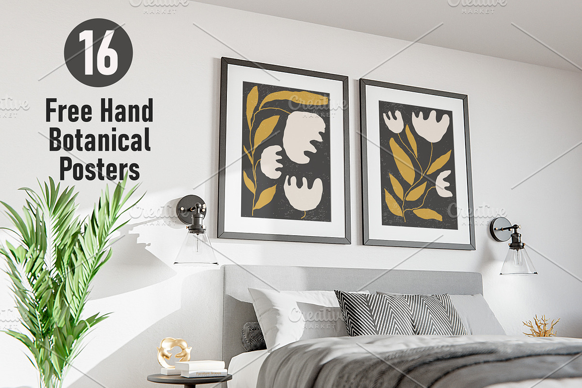 Contemporary Collage Wall Art Prints, a Background Graphic by C Design Studio (Photo 1 of 8)