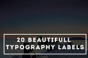 20 Typography Labels - 25% OFF