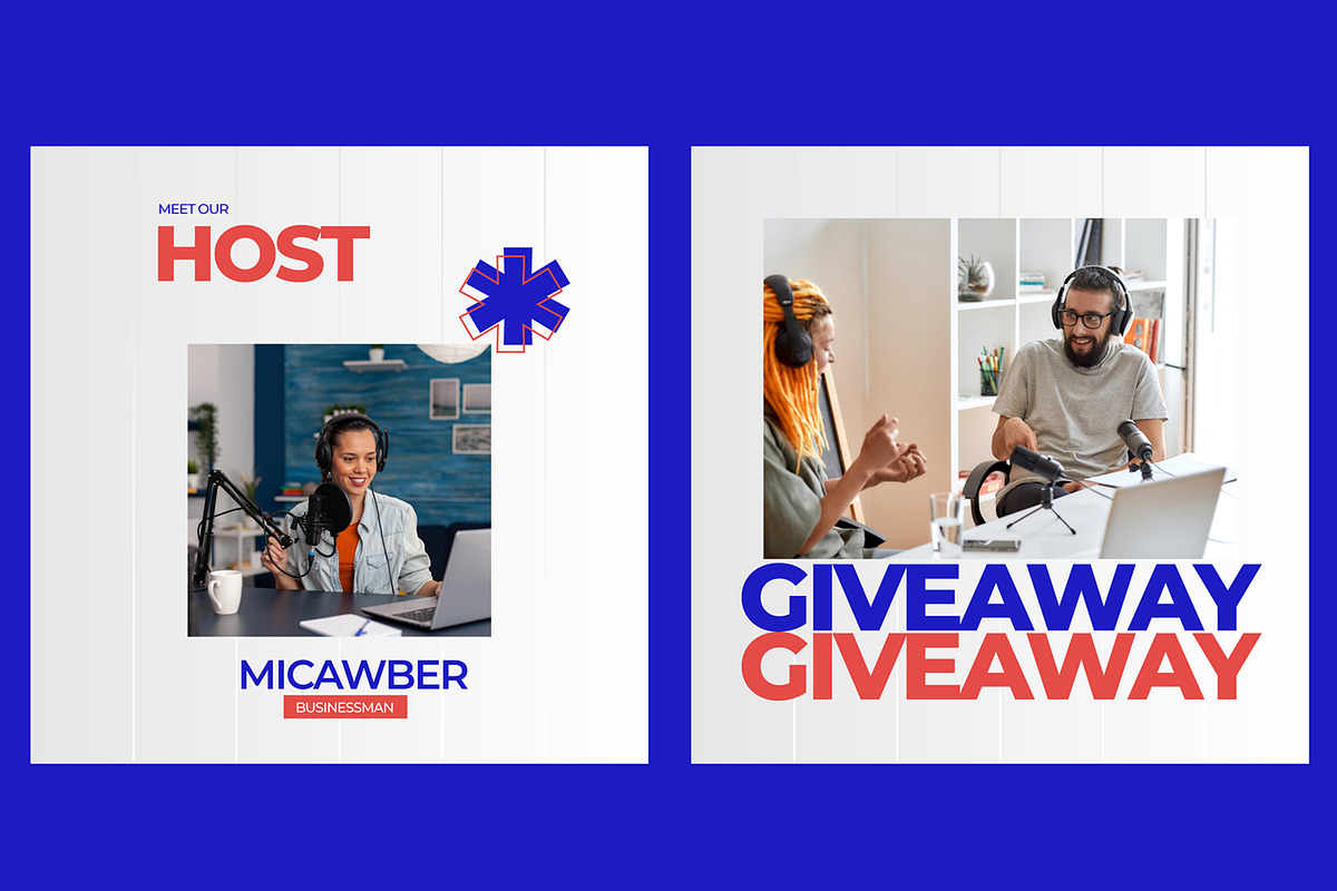Podcast Social Media Post Template, an UI Kit Template by ContestDesign (Photo 5 of 6)