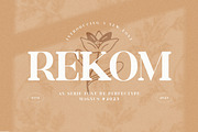 Rekom  Elegant Serif Font Typeface, a Serif Font by Perfectype (Thumbnail 1 of 10)