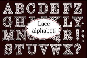 Lace alphabet., an Icon by Ajuga