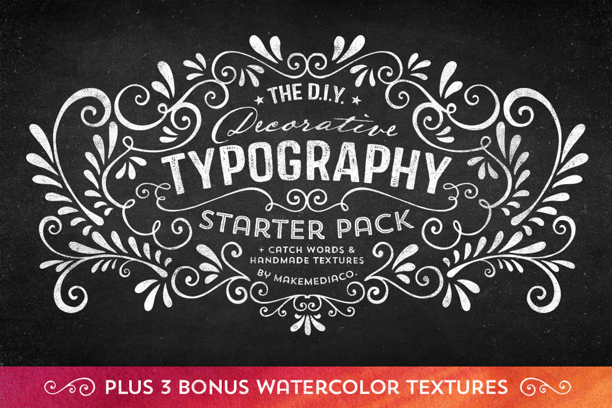 DIY Decorative Typography Pack, a Decorative Illustration by Callie Rian & Co. (Photo 1 of 5)