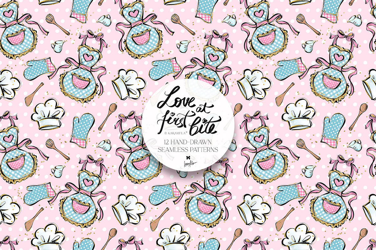Cooking Kitchen Seamless Patterns, a Pattern Graphic by KaramfilaS (Photo 3 of 17)