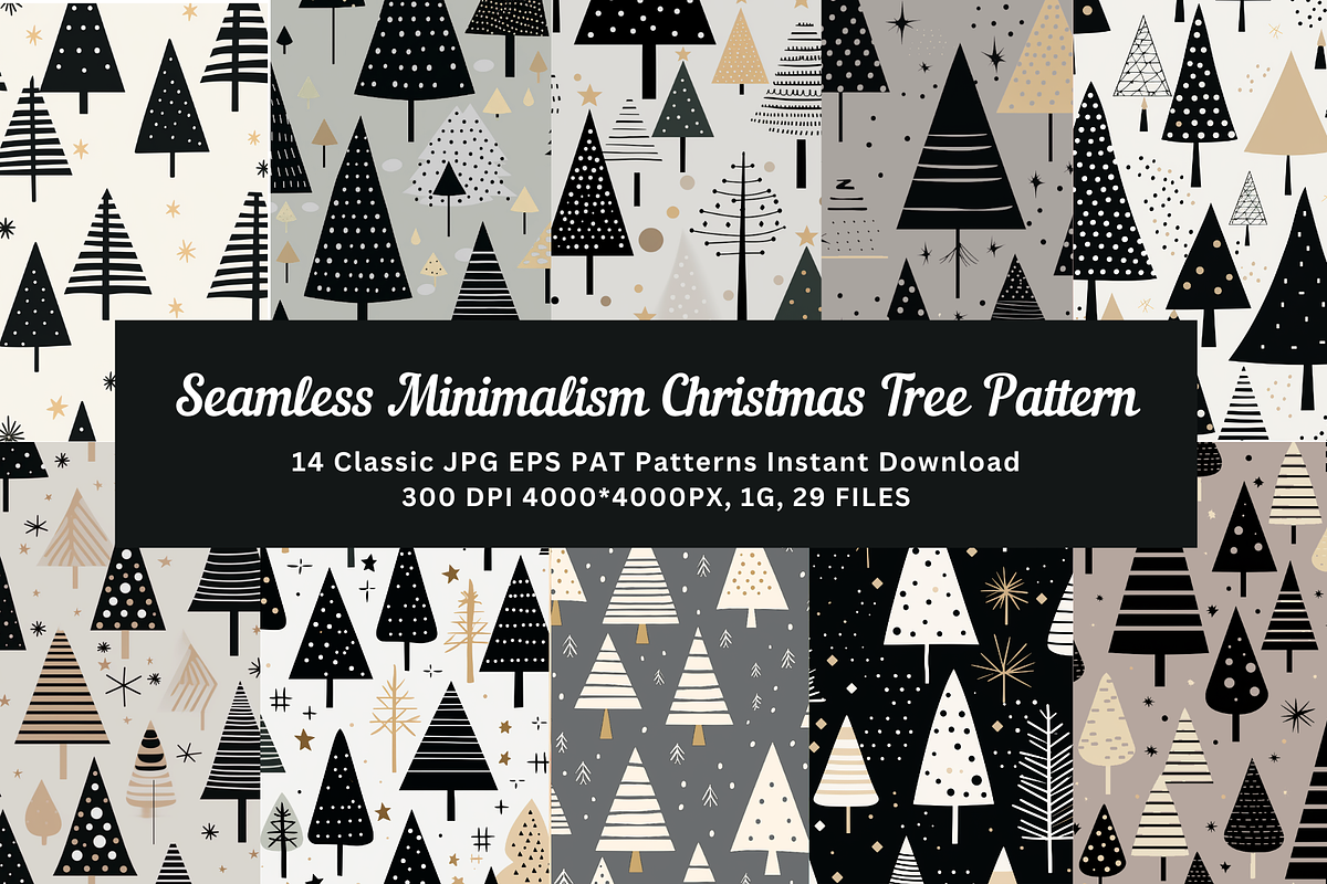 14 seamless minimalism Christmas, a Pattern Graphic by ARTOZEN DIGITAL (Photo 1 of 14)