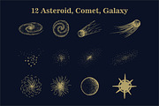 Hand drawn Space - Star Moon Sun, an Illustration by Artolabs (Thumbnail 9 of 14)