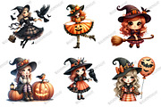 Whimsical Halloween Dolls Clipart, an Illustration by designcity5 (Thumbnail 3 of 5)