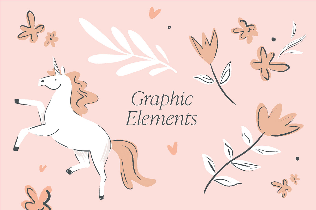 Whimsical Unicorn Pattern, an Animal Illustration by Alisa Wismer Design (Photo 3 of 5)