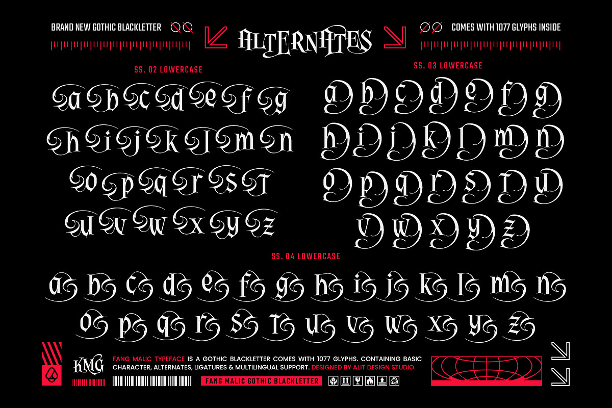 Fang Malic Typeface, a Blackletter Font by alit design (Photo 14 of 20)