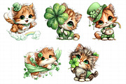 St. Patrick's Cat Clipart PNG, an Illustration by Daily.Designs (Thumbnail 5 of 8)
