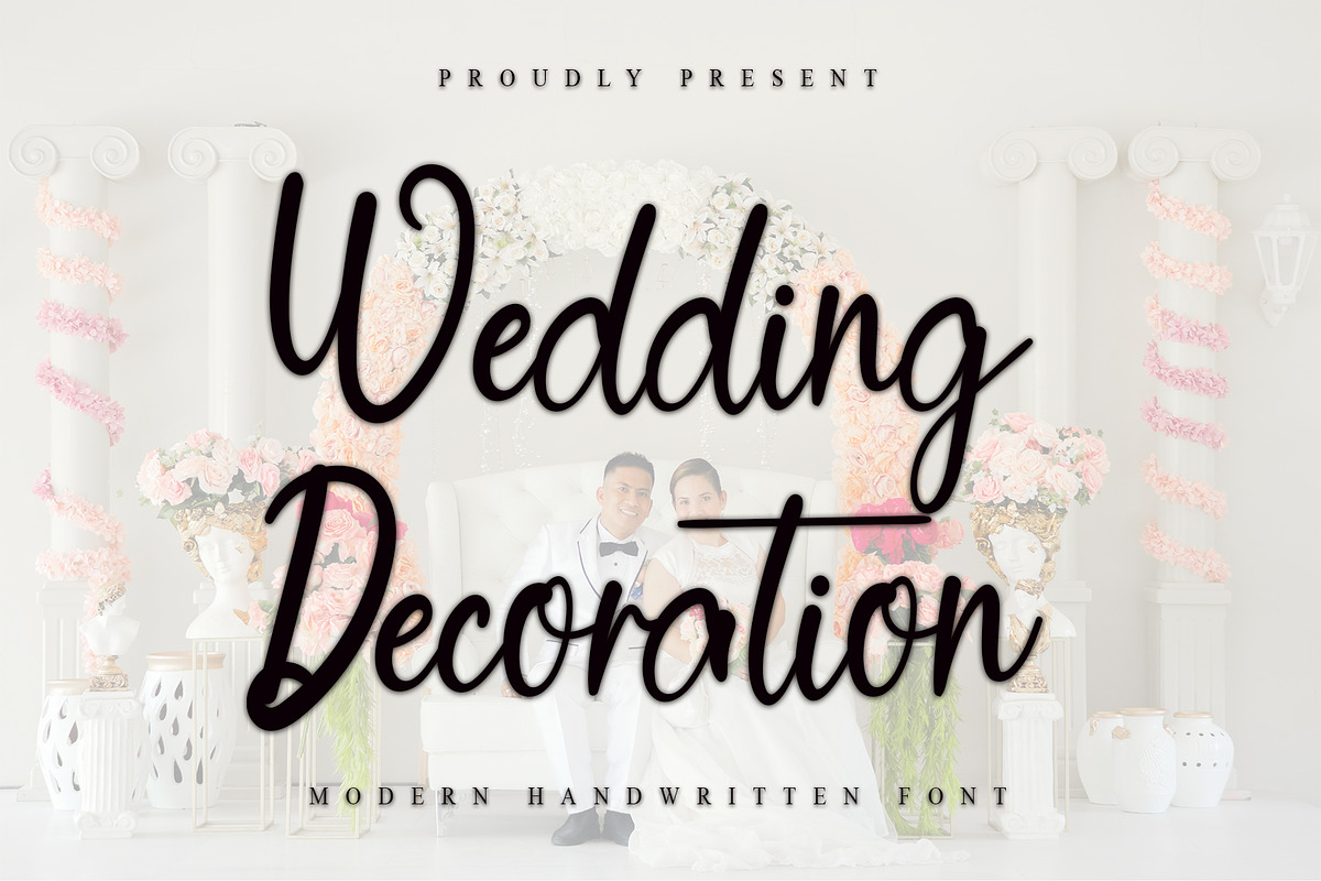 Wedding Decoration, a Handwritten Font by InermediaSTUDIO (Photo 1 of 7)