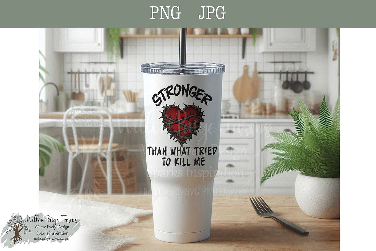 Gothic Heart Thorns stronger quote, an Object Illustration by Willow Paige Farms (Photo 5 of 5)