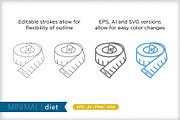 Minimal diet icons, an Outline Icon by Picture Window (Thumbnail 5 of 5)