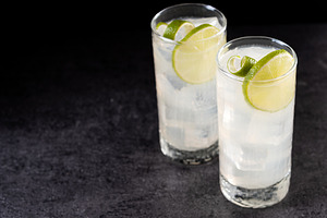 Gin Fizz cocktail with lime, a Food & Drink Photo by etorres69