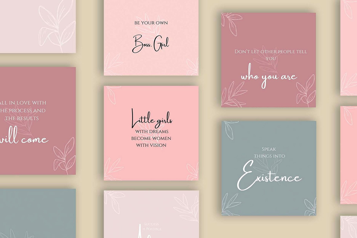 Girl Boss Instagram Quotes Post Temp, a Social Media Template by Bonita Digital Design (Photo 3 of 5)