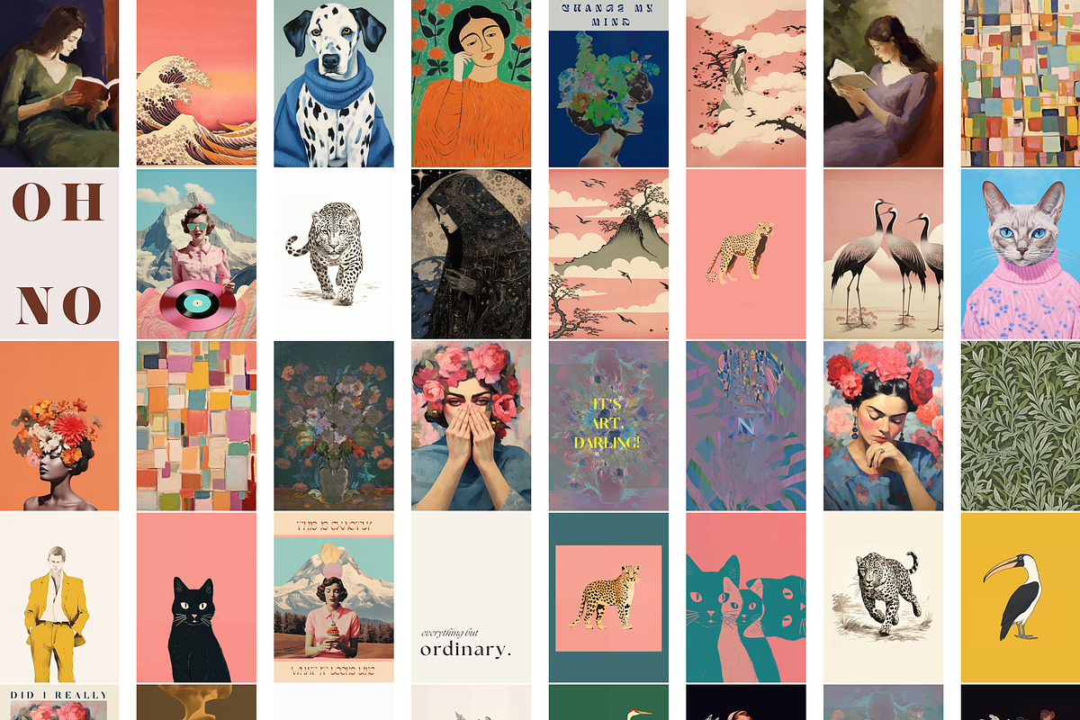 Modern Eclectic Maximalist Prints, a Background Graphic by Laras Wonderland (Photo 13 of 15)